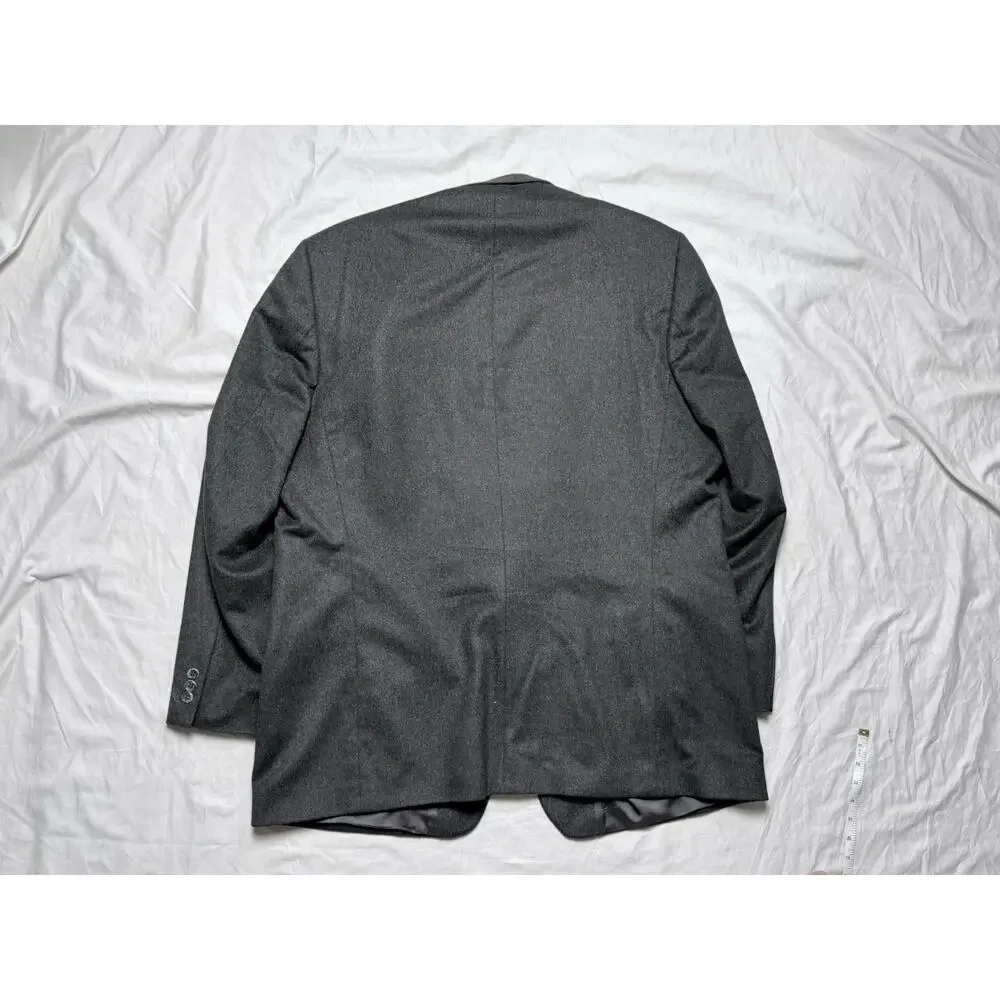 Vito Rufolo 42L Gray Lanificio Wool Silk Made in Italy Blazer Sport Suit Coat